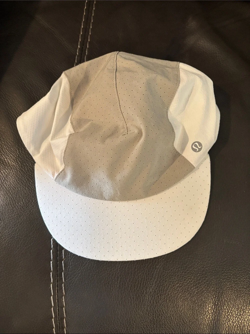 Lululemon Light Gray & White Running Hat